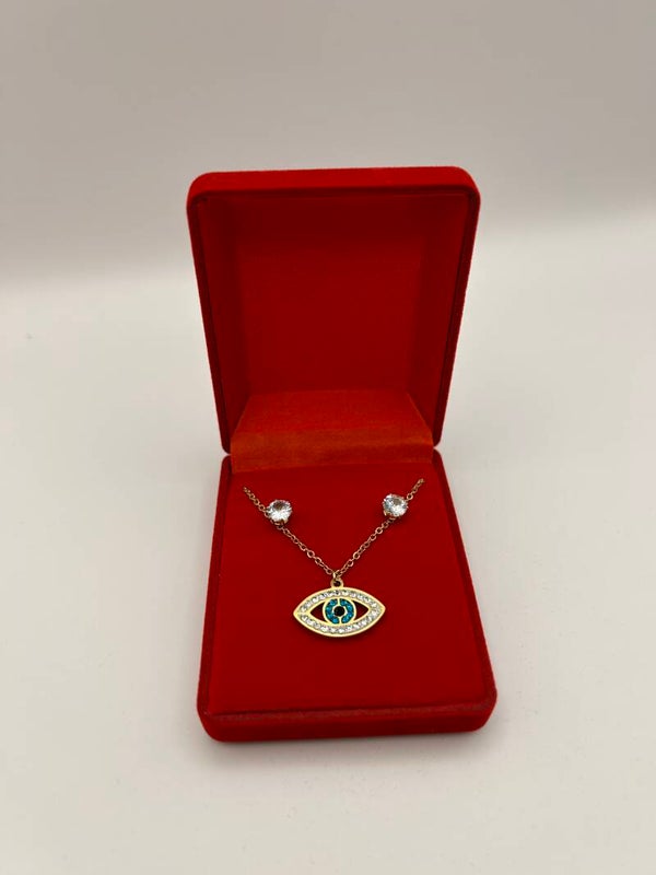 Coffret Collier avec boucle d'oreilles Forme oeil