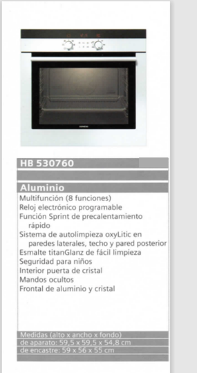 HB 530760 HORNOS SIEMENS