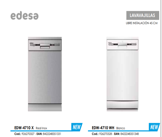 EDW 4710 WH/A  / X  LAVAVAJILLAS EDESA 60CM/45CM