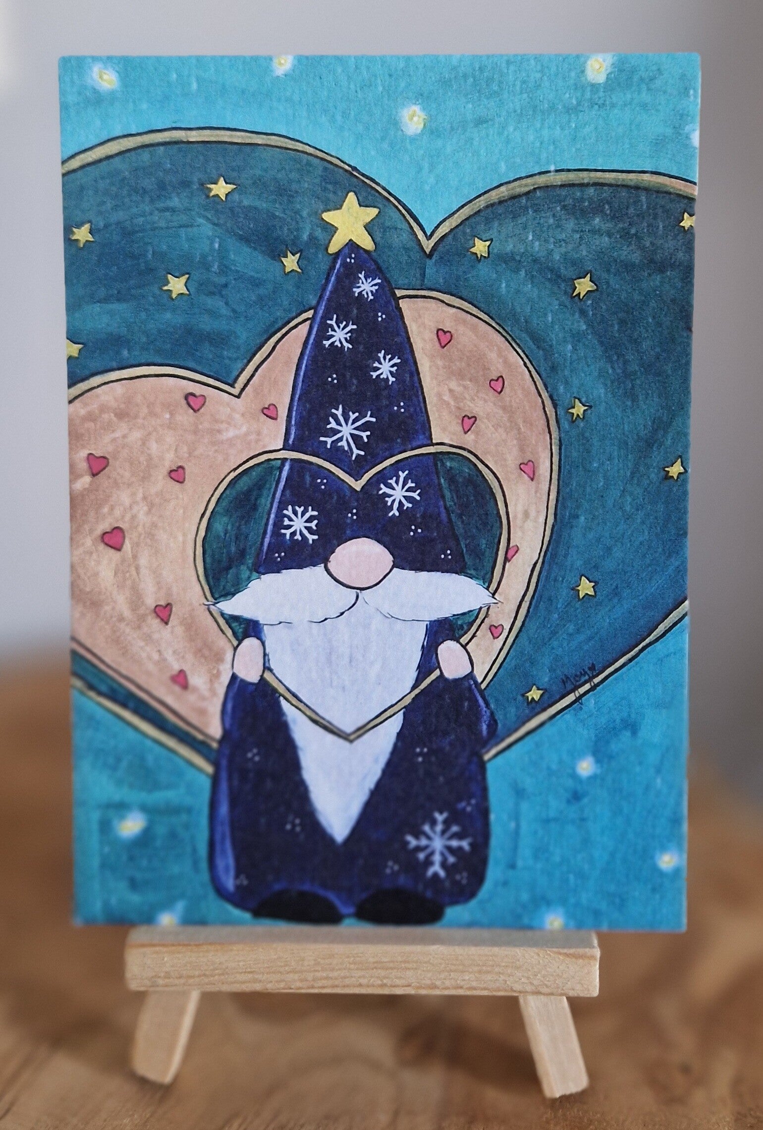 Kerstgnoom met hart