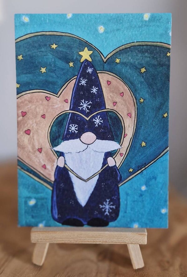 Kerstgnoom met hart