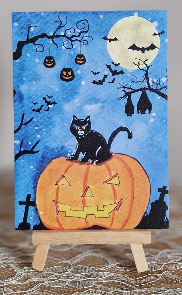 Halloween Pumpkin Kitty