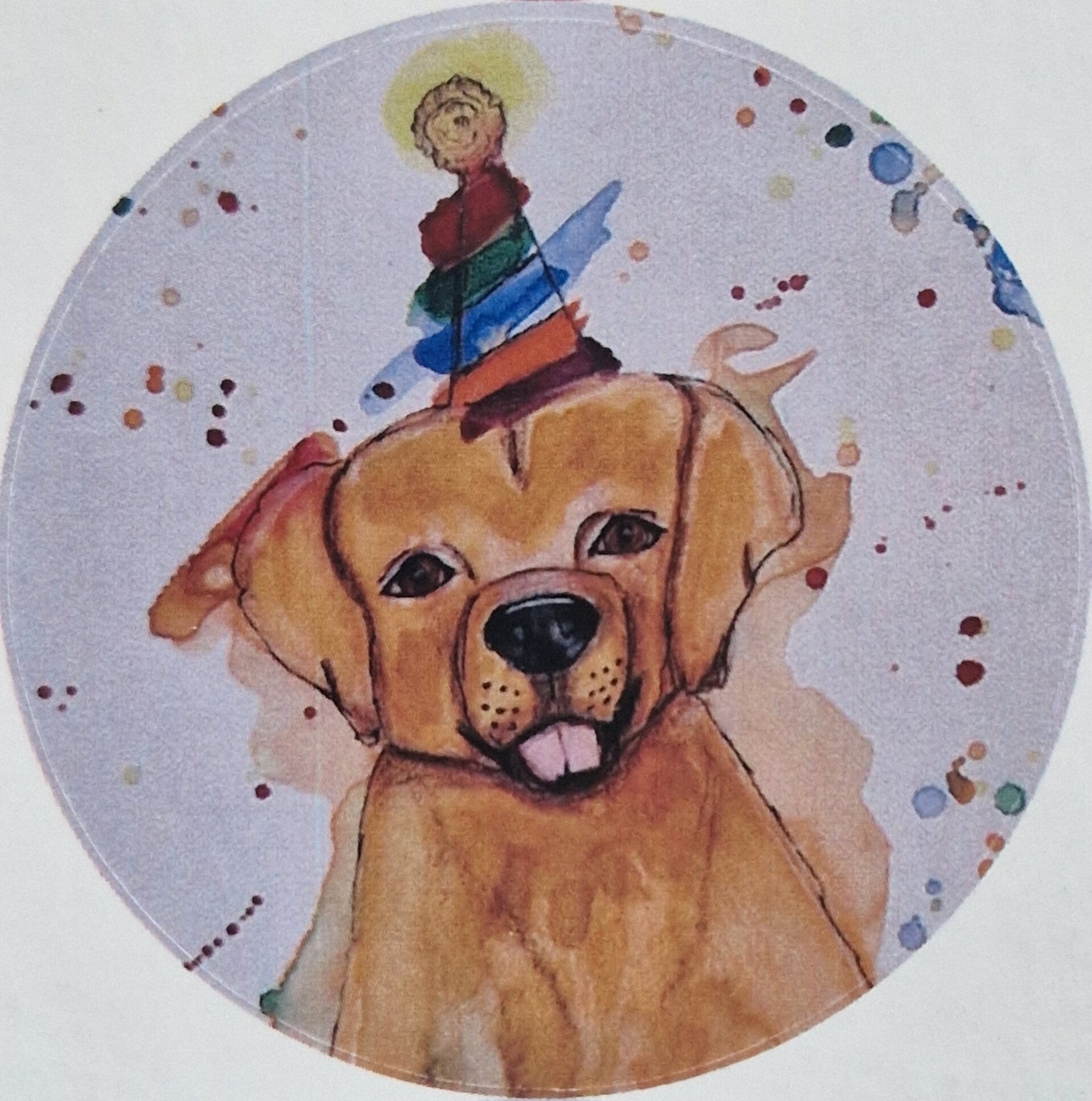 Sticker - Happy Birthday hond 5cm