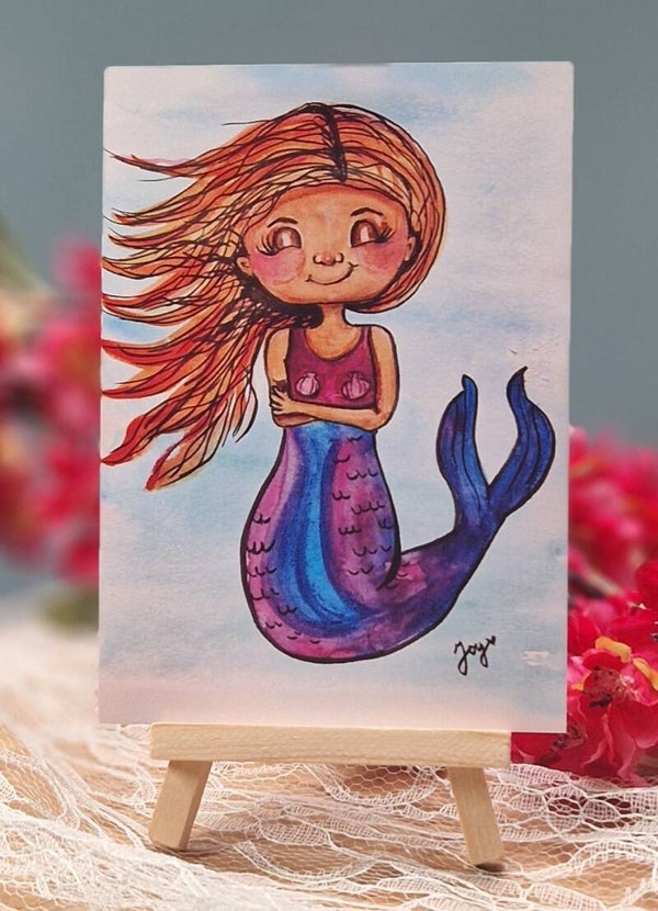 Zeemeermin aquarel