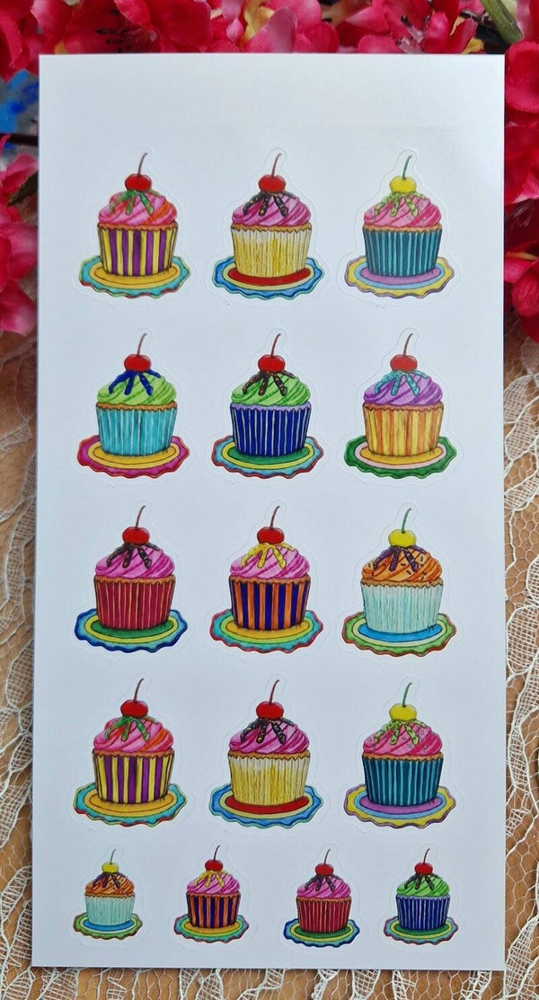 Stickervel Cupcakes