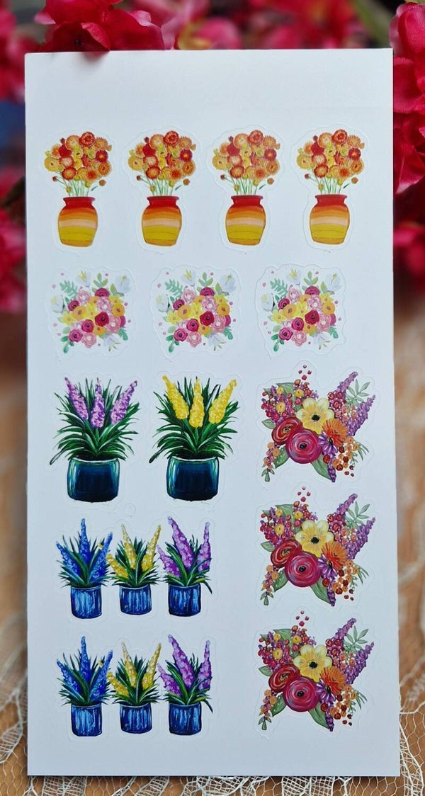 Stickervel Bloemen
