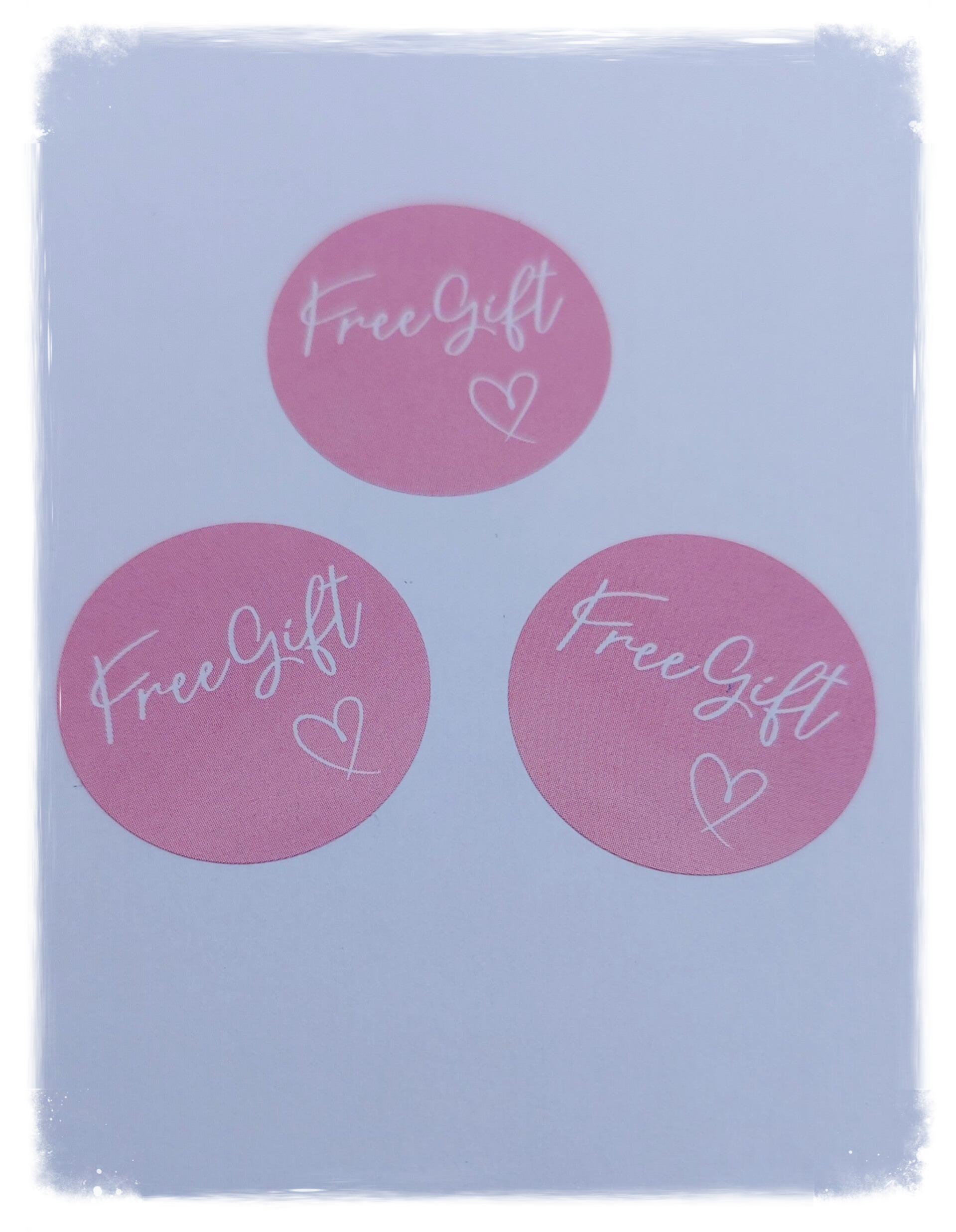 Free gift stickers