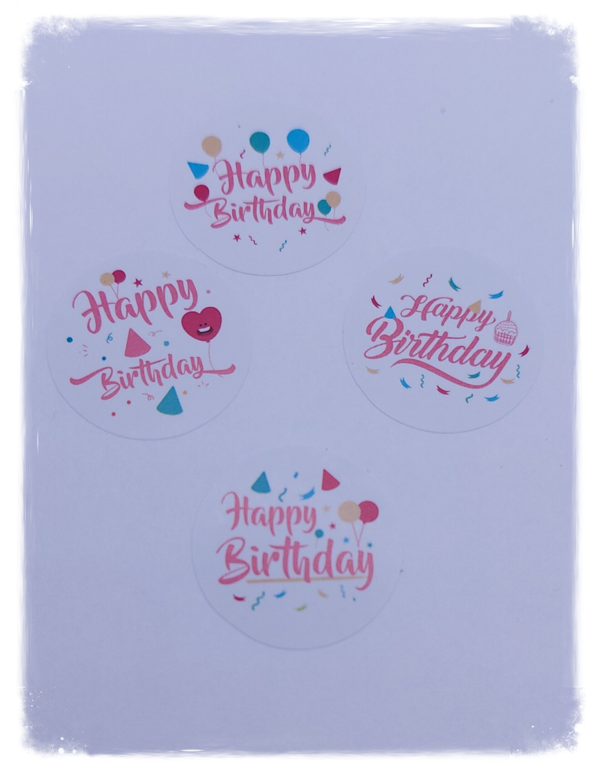 Birthday stickers