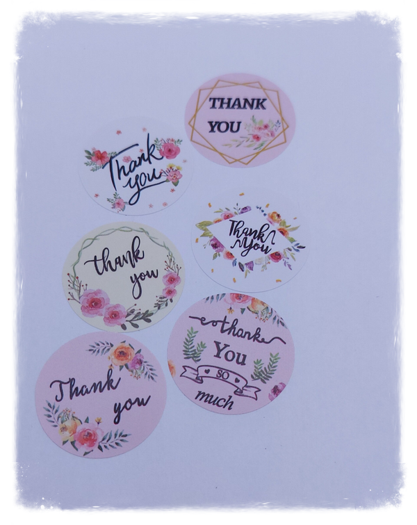 Stickers Thank you 25 stuks