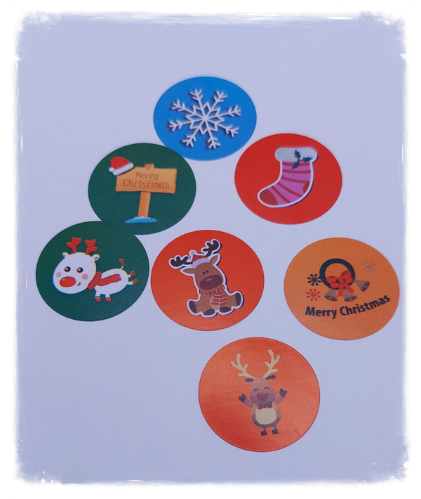 Kerst stickers 25 stuks