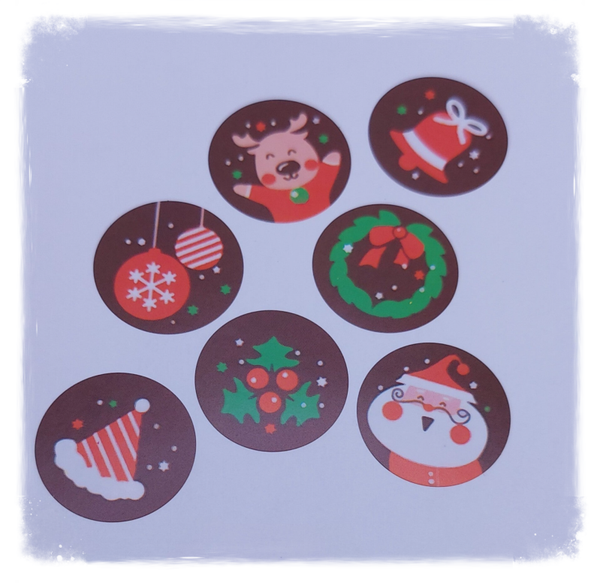 Kerst stickers 25 stuks
