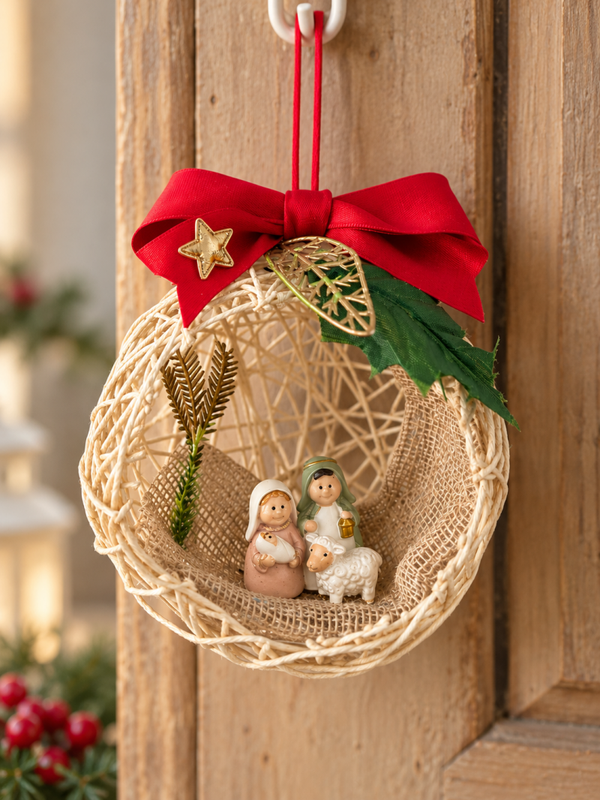Pallina di Natale con Sacra Famiglia 2