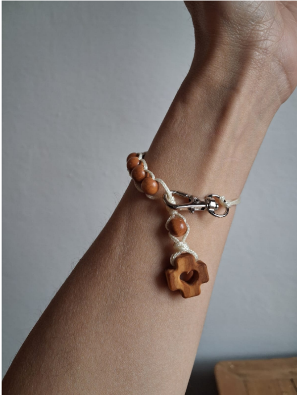 Decina del rosario scorrevole - panna