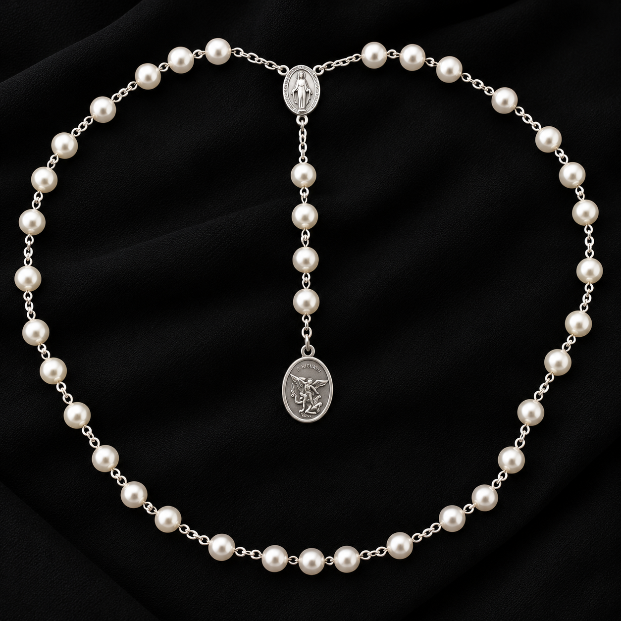 Corona angelica - perline bianco