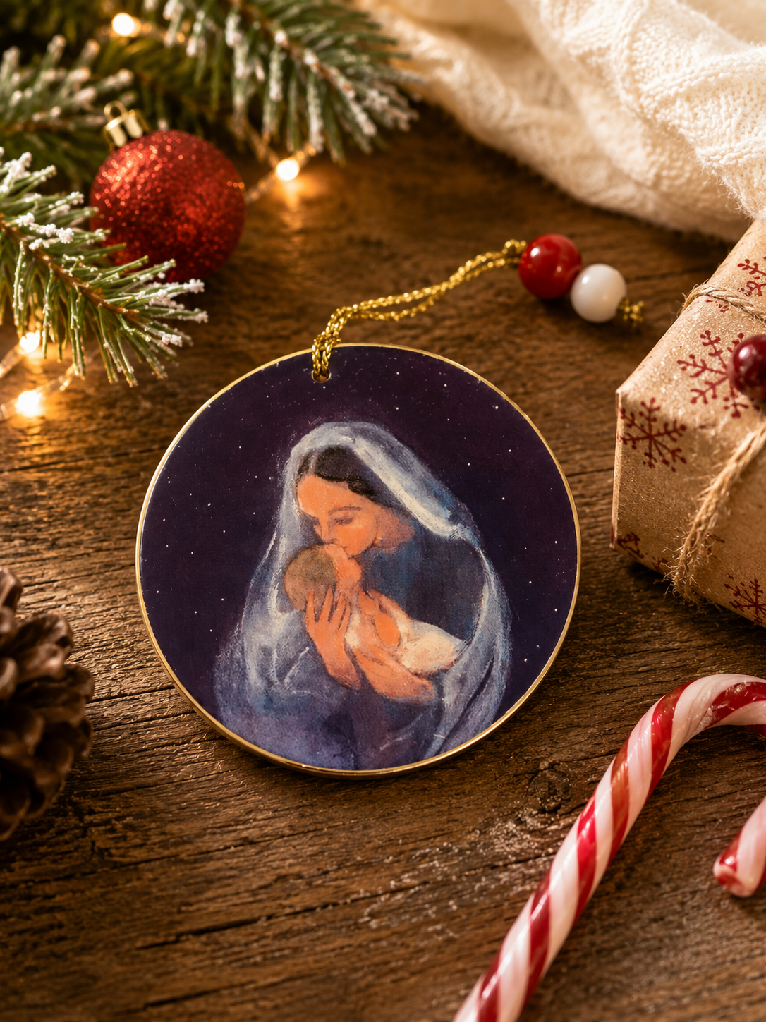 Addobbi per albero di Natale - Madonna con il Bambino 1