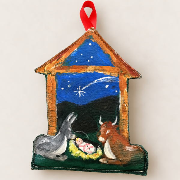Addobbi natallizi dipinti a mano - Presepe