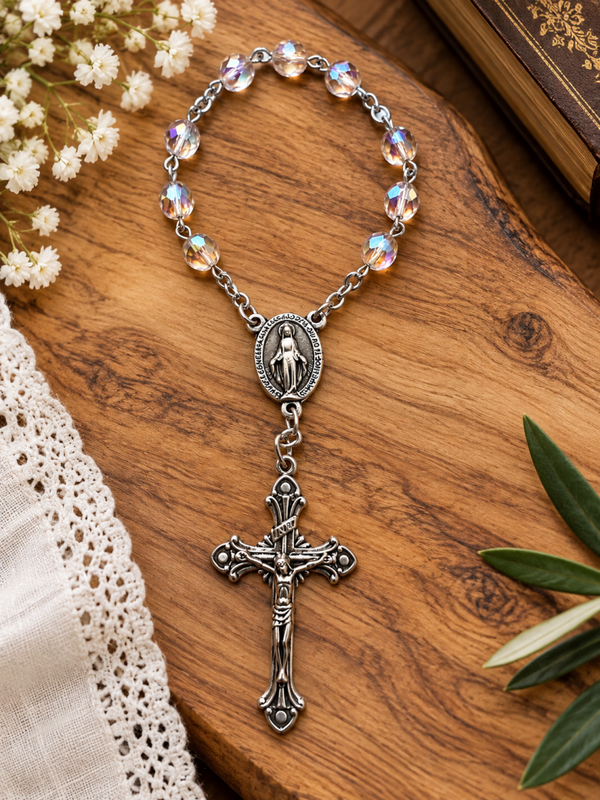 Coroncina al Sacro Cuore - che recitava Padre Pio - Bianco Trasparente