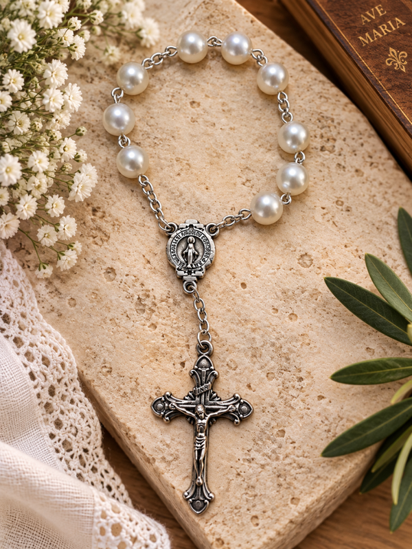 Coroncina al Sacro Cuore - che recitava Padre Pio - Bianco
