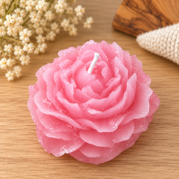 Candela artigianale - Peonia