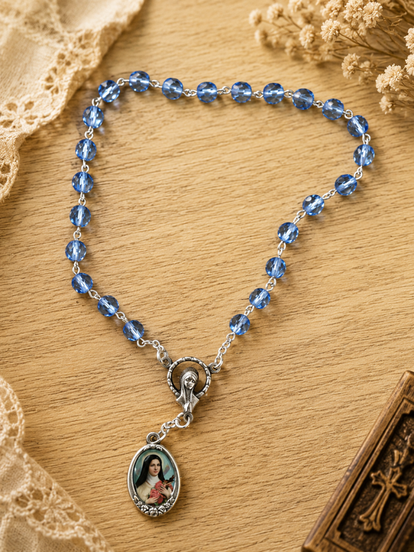 Coroncina Santa Teresa di Gesù Bambino Blu