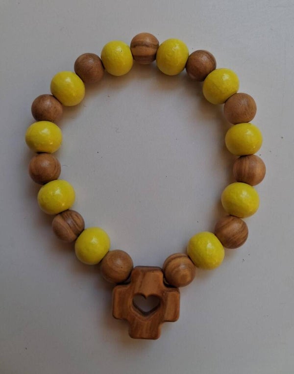 Decina Braccialetto con filo elastico - Giallo