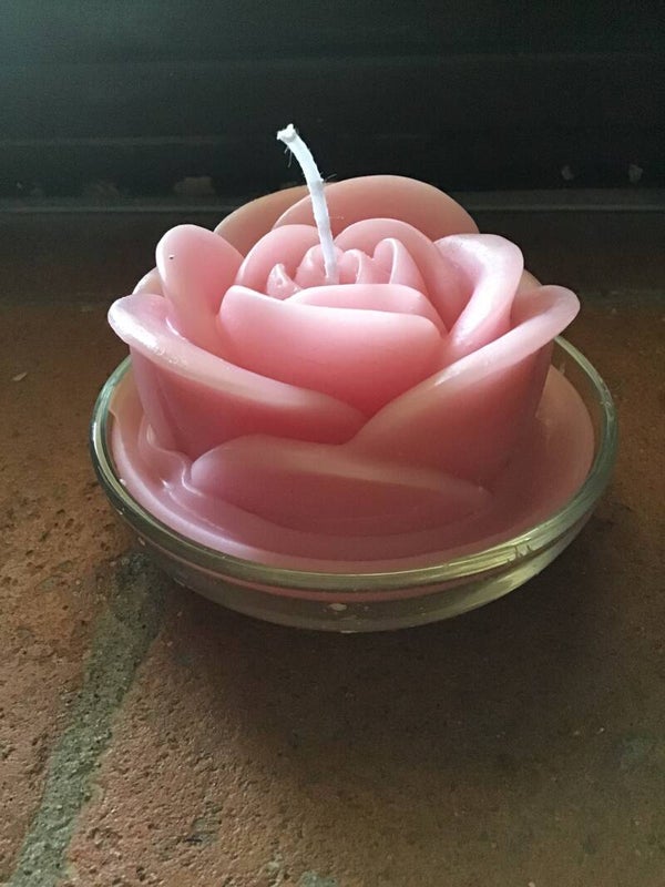 Candela artigianale - Rosa