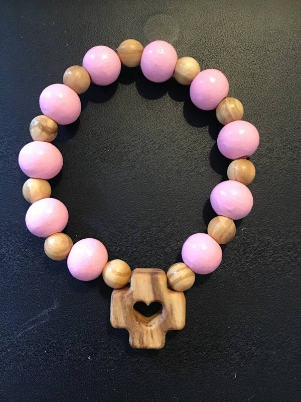 Decina Braccialetto con filo elastico - Rosa