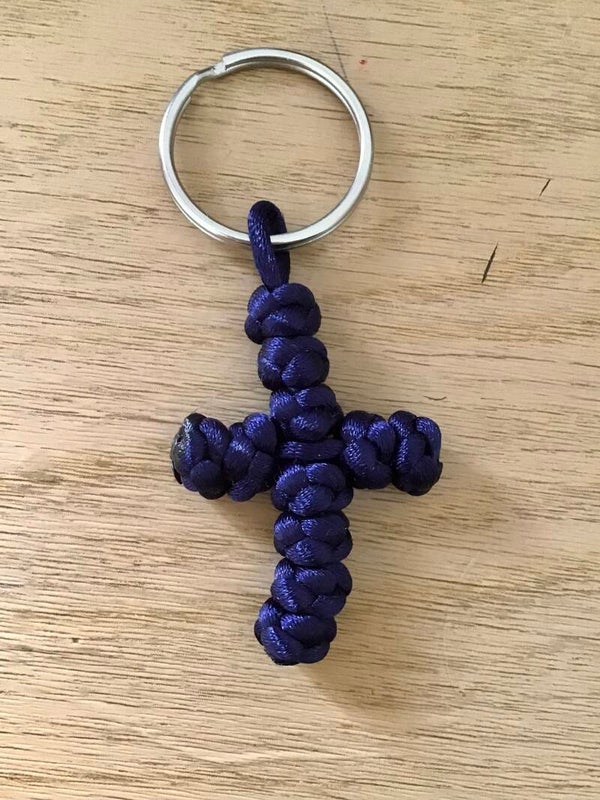 Croce con komboskini portachiavi
