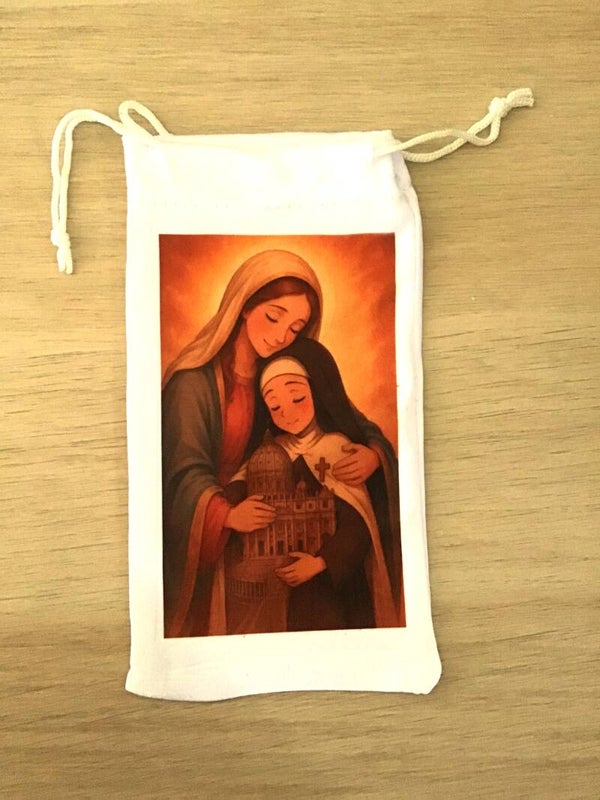 MonachIA - Astuccio per occhiali - Figlia della Chiesa con Maria