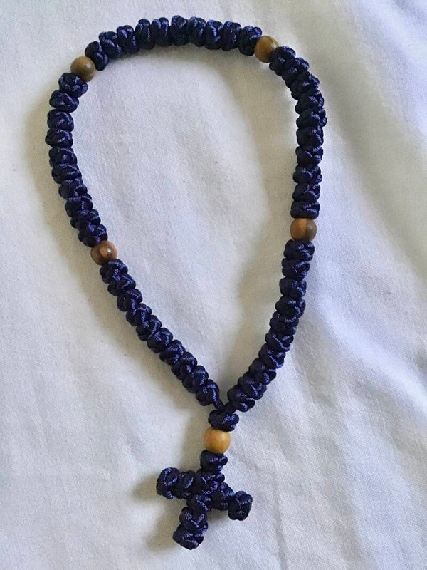 Tchotki - semplice - blu con perline di legno