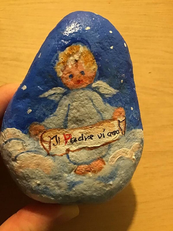 Sasso fermacarte - Il Padre vi ama !