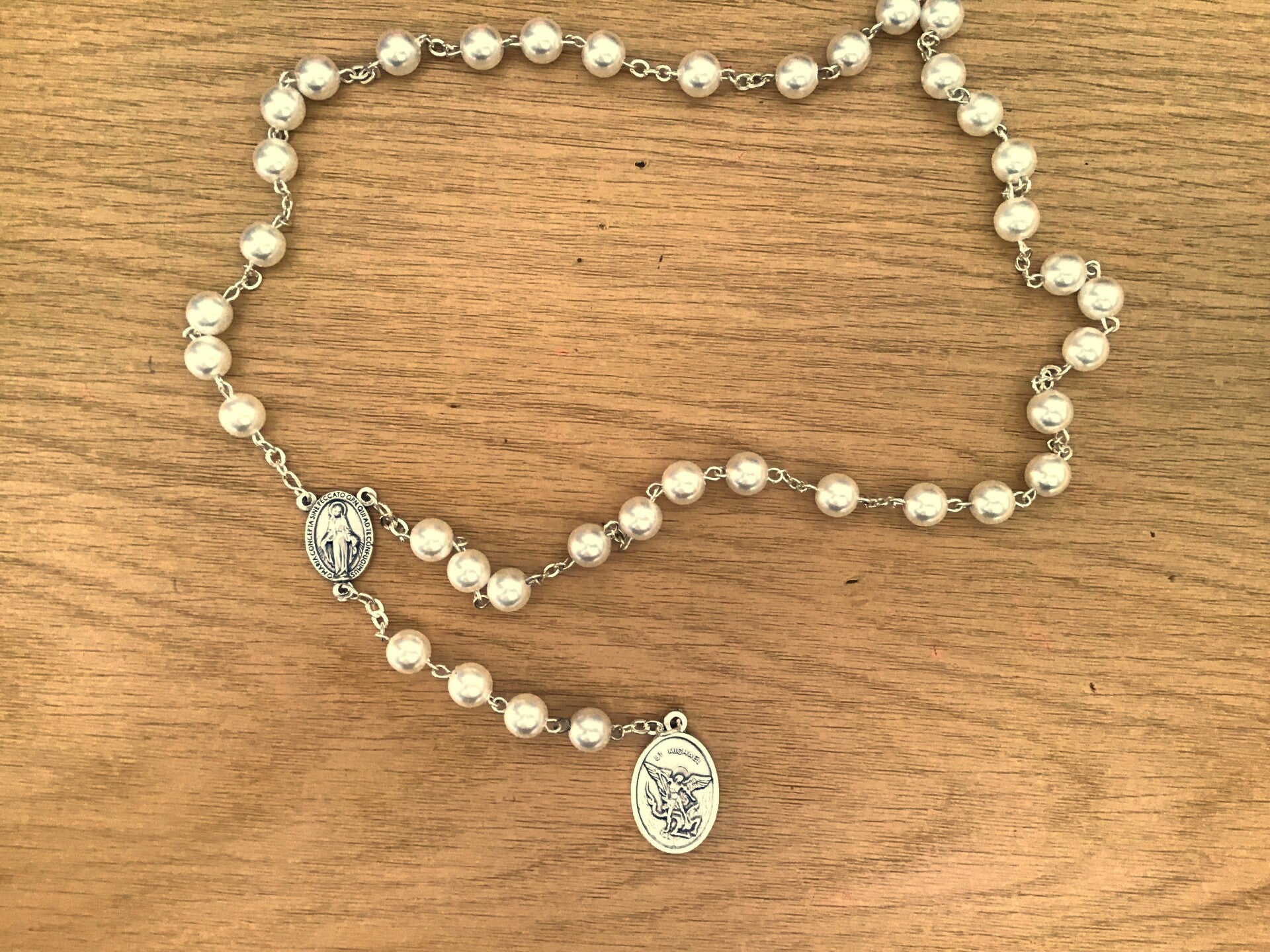 Corona angelica - perline bianco