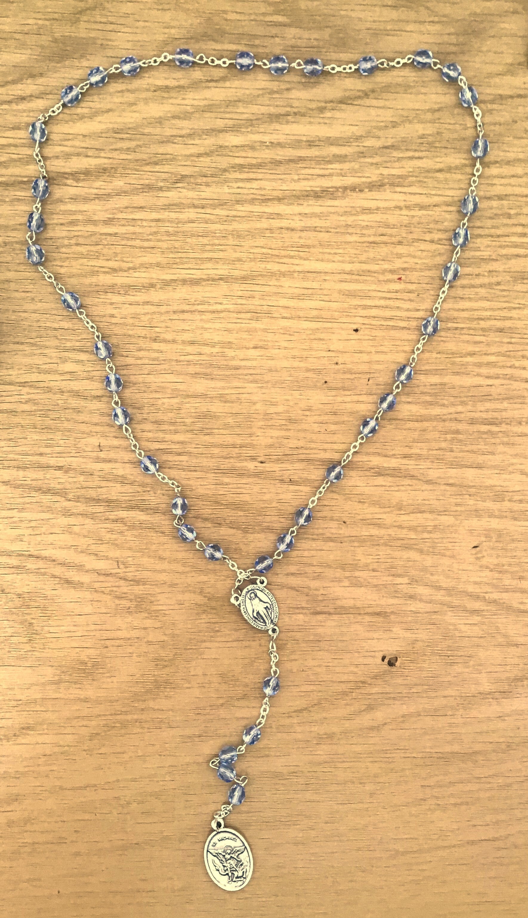 Corona angelica - perline blu