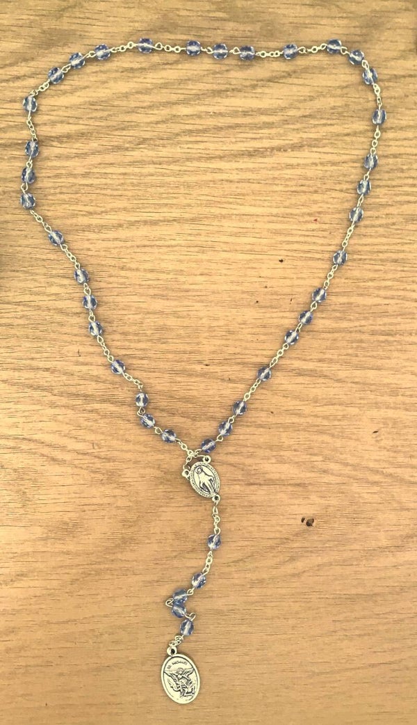 Corona angelica - perline blu