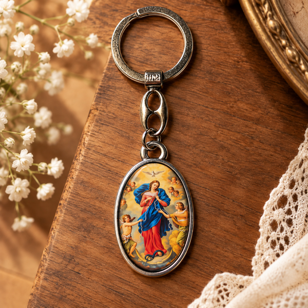Portachiavi Madonna che scioglie i nodi
