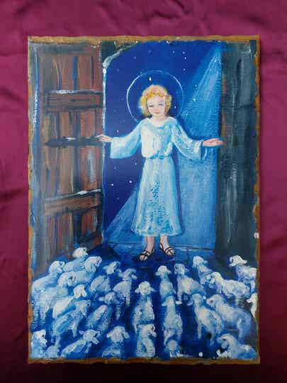 Tavoletta - Gesù Fanciullo Pastorello