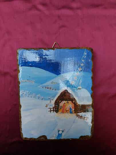 Tavoletta - Capannuccia sotto la neve