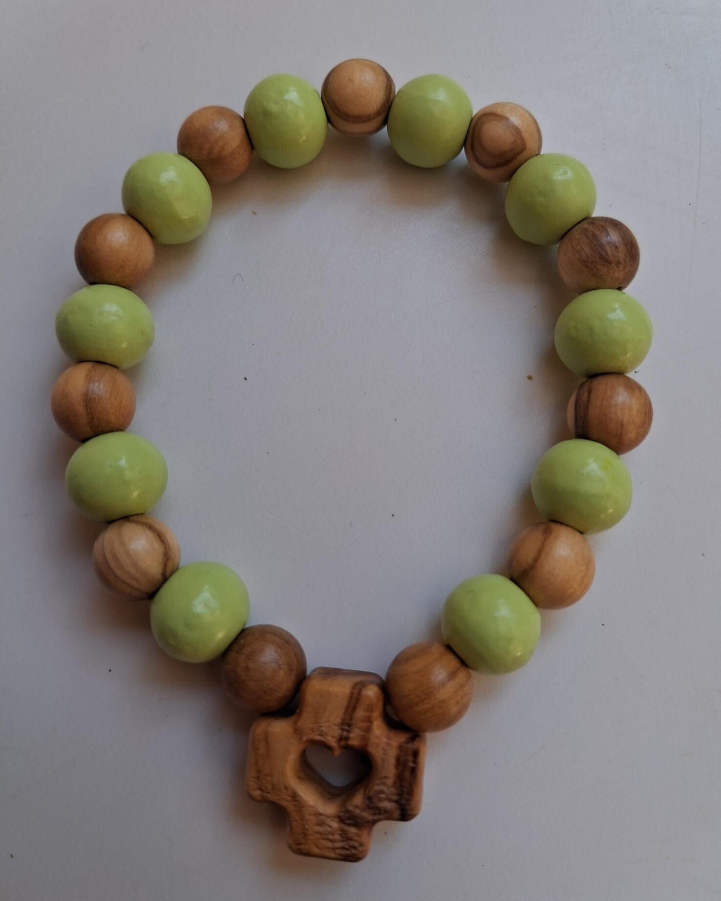 Decina Braccialetto con filo elastico - Verde chiaro