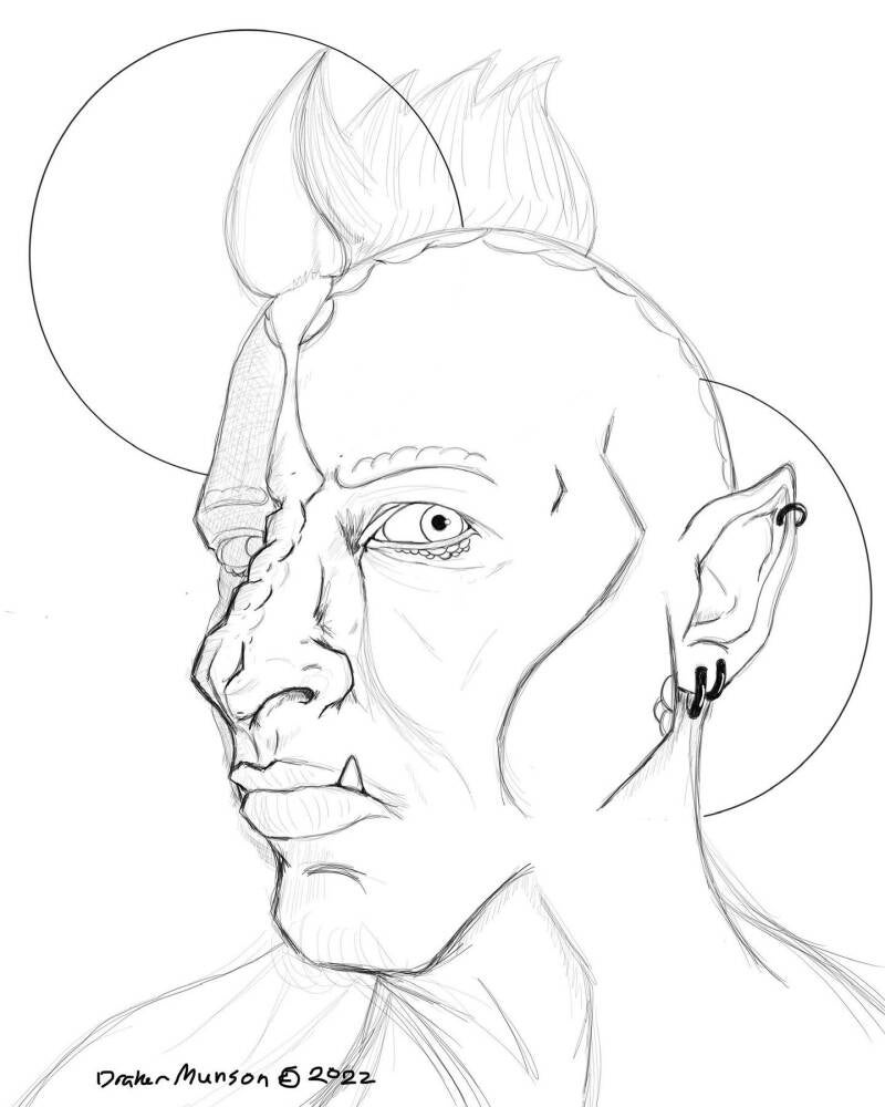 Fantasy Portrait Sketch 1 