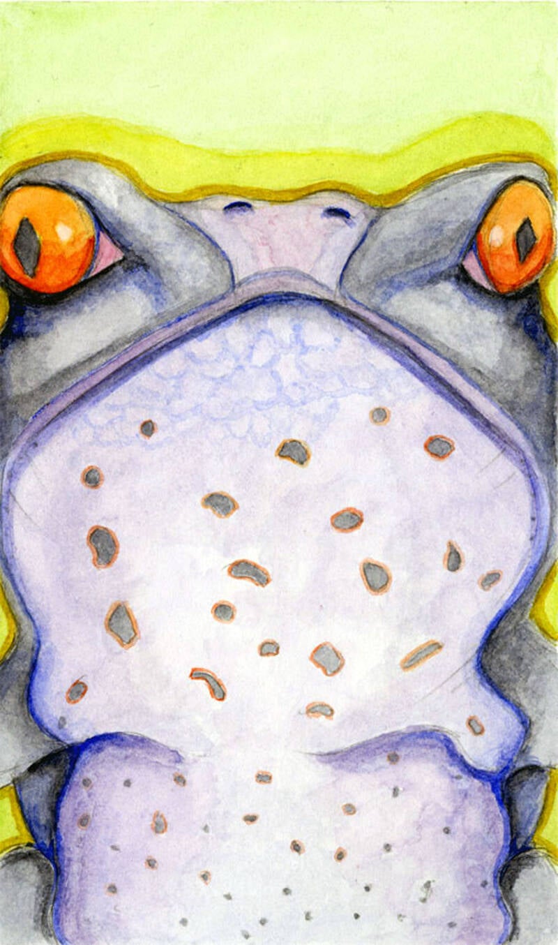 Medium (from frog tryptic) - watercolor -