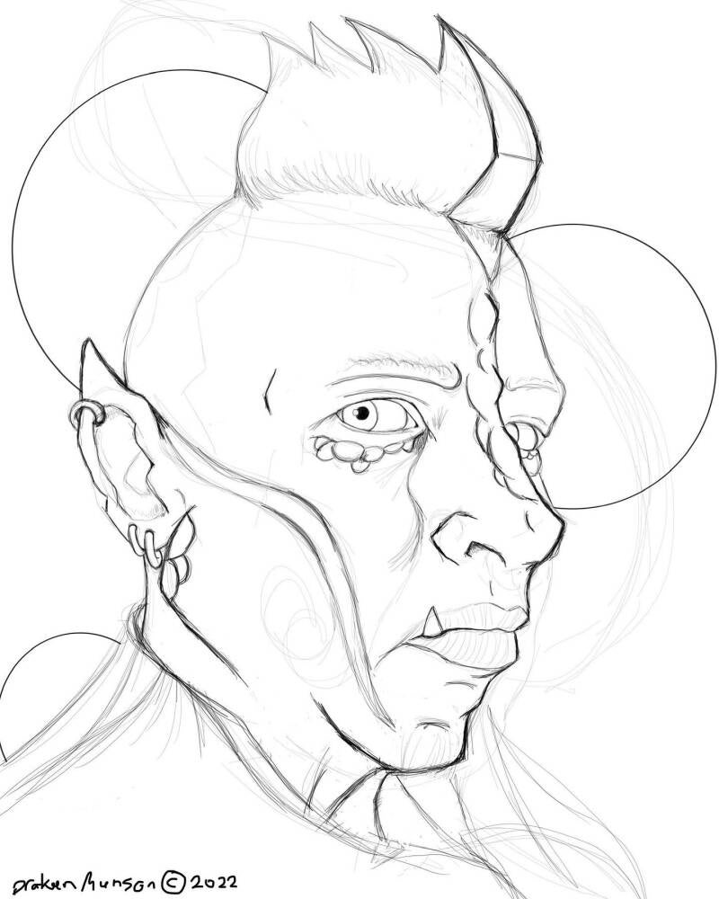 Fantasy Portrait Sketch 2