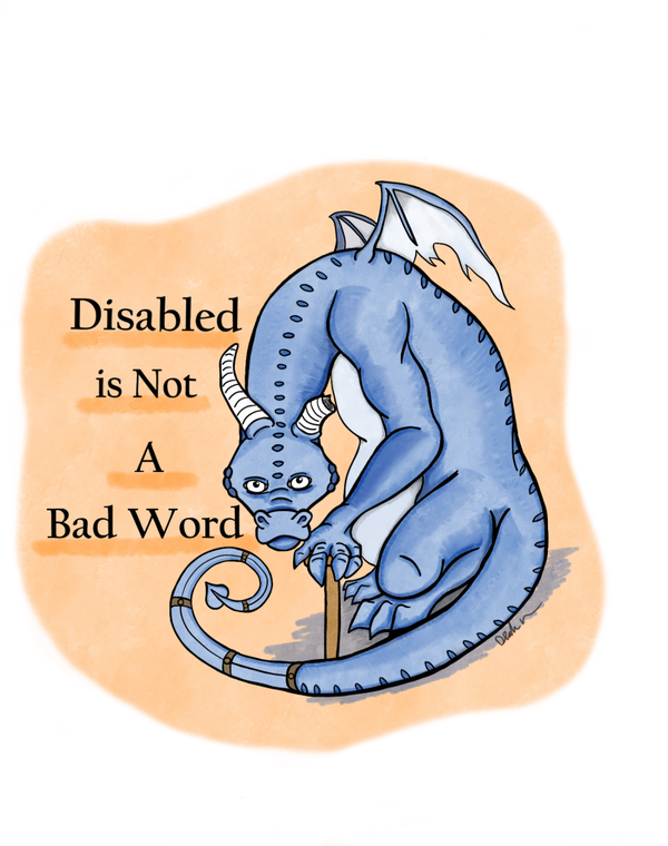 "Disabled is Not a Bad Word"  vinyl sticker