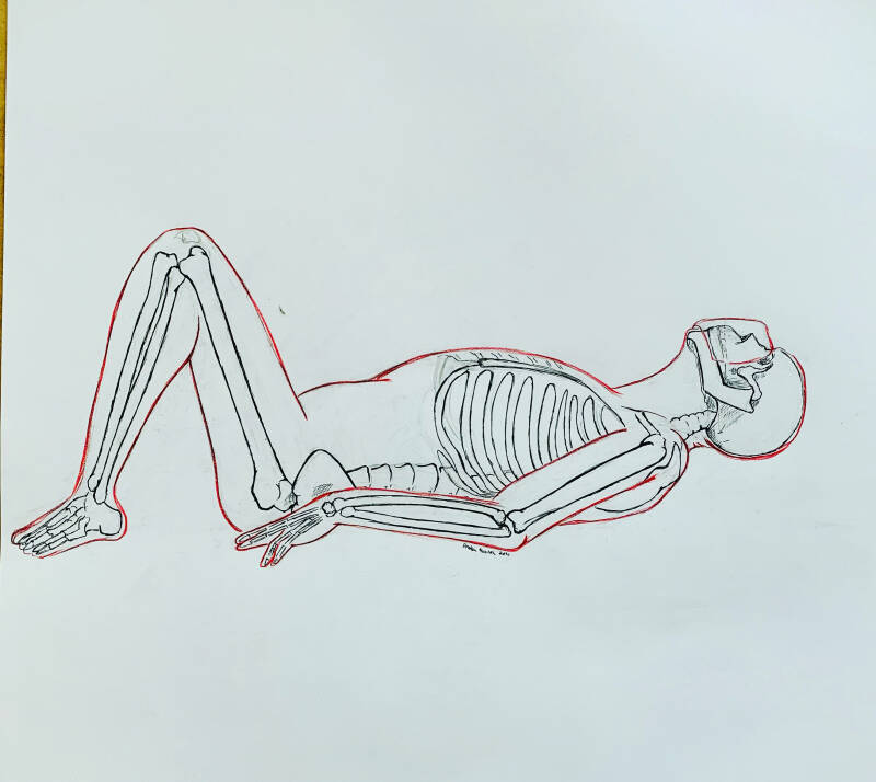 Figure Drawing - pen and color pencil