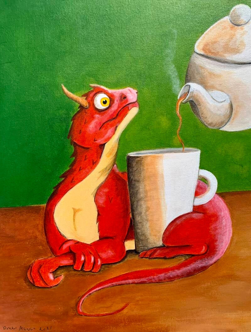 Tea for Dragon - acrylic