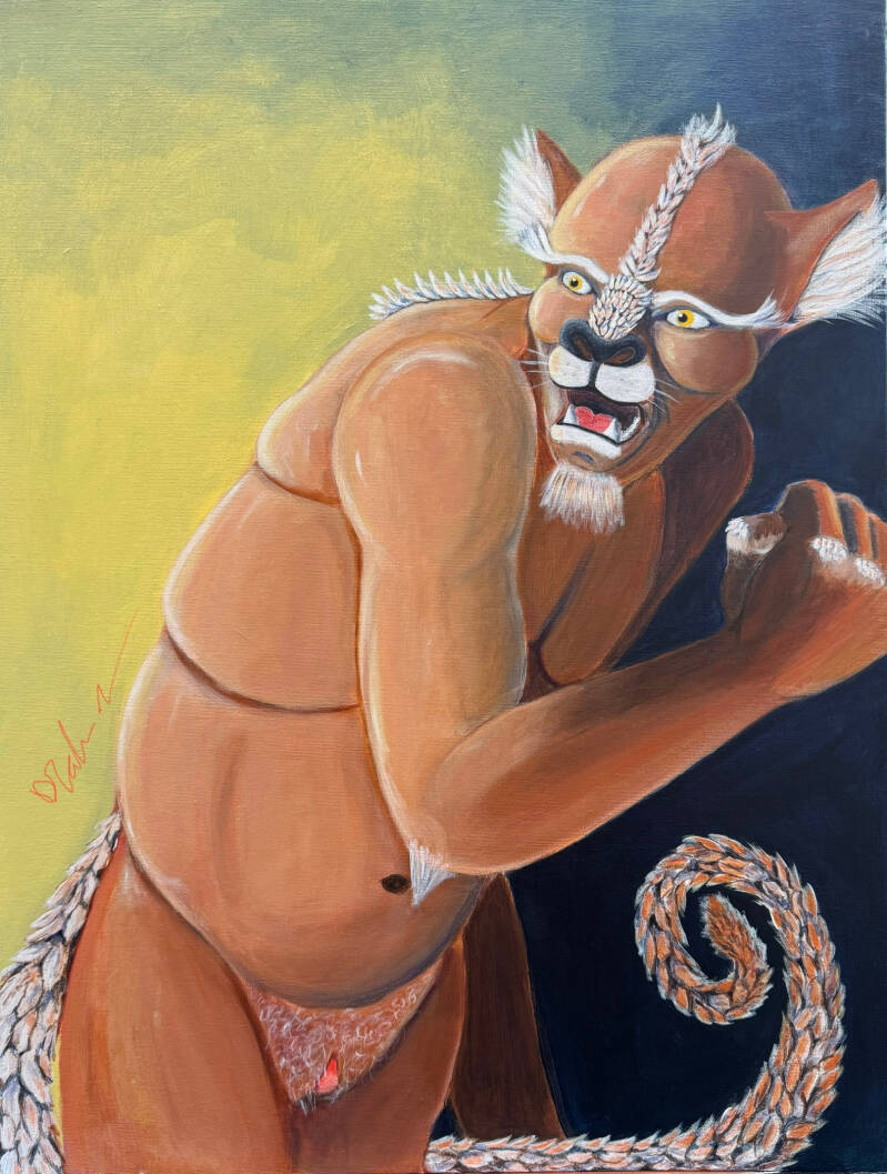 Trans Cat Man -acrylic