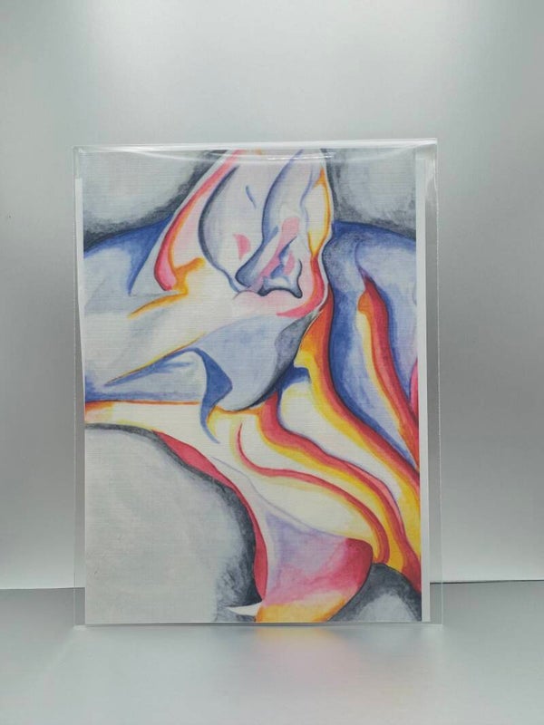 "Rainbow Waves (Hairless Cat)" signed reproduction print