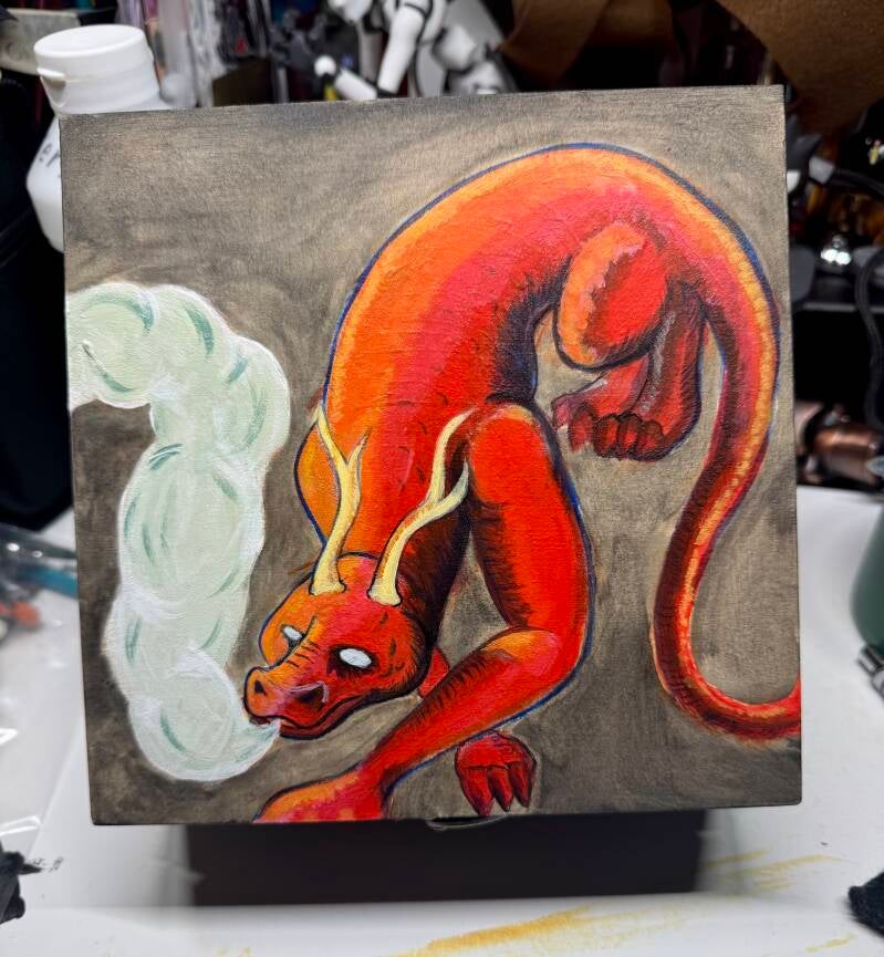 Red Dragon Hand Painted Jewelry Box (available at The Rocking Horse Toy Store)