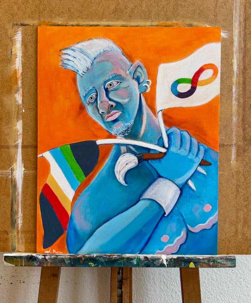 Aspects of the Self-2025-2026 portrait - Acrylic on canvas board