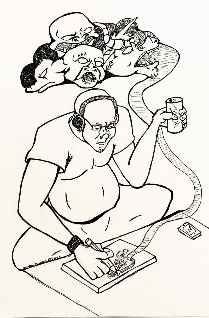 Thought Bubble - pen sketch