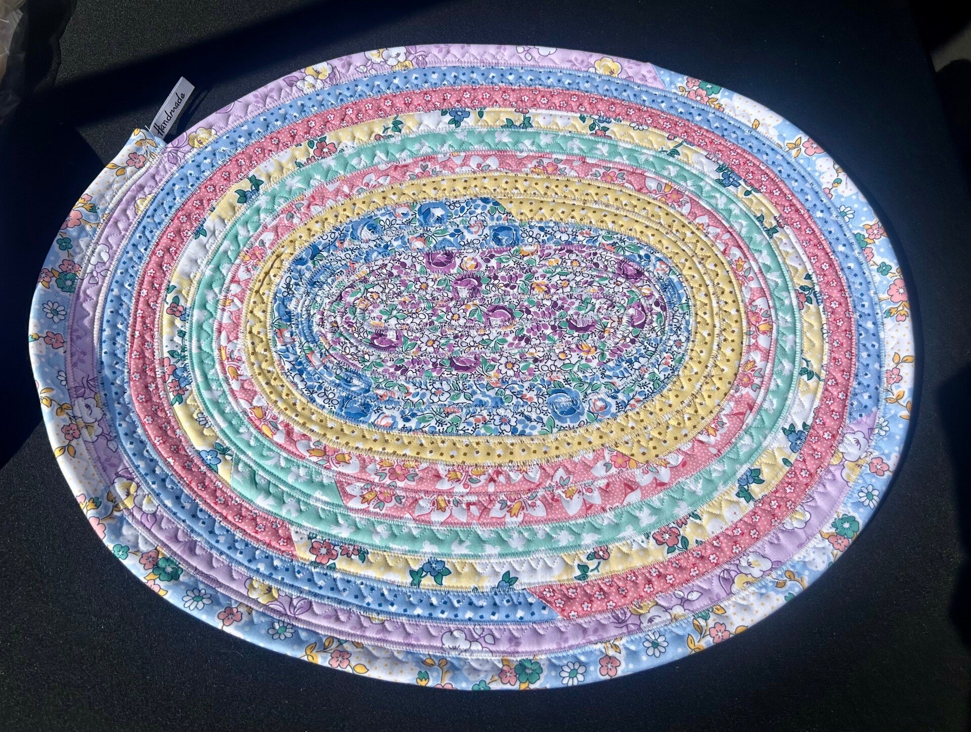 Rag Quilted Dog Dish Mat